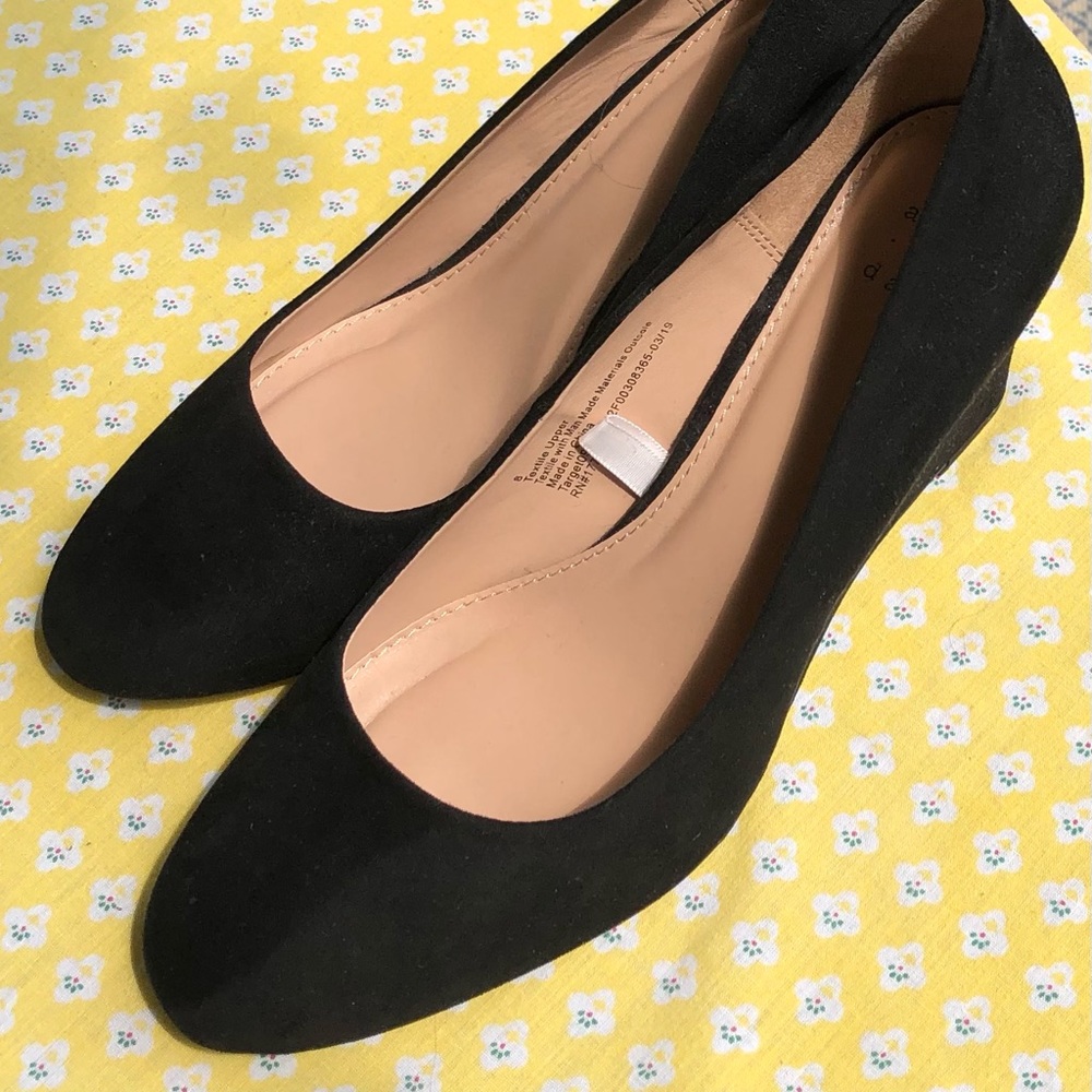 Black wedge pumps by A New Day size 8